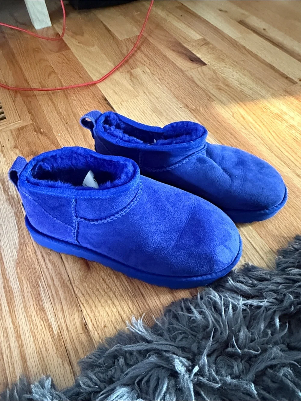 Ugg Cobalt Blue Suede Micro Boots - 6